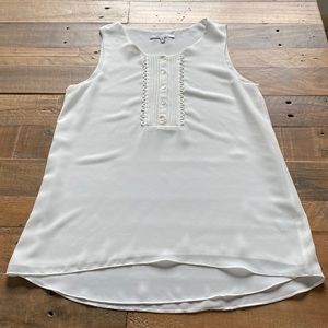 White tank blouse by Naked Zebra.